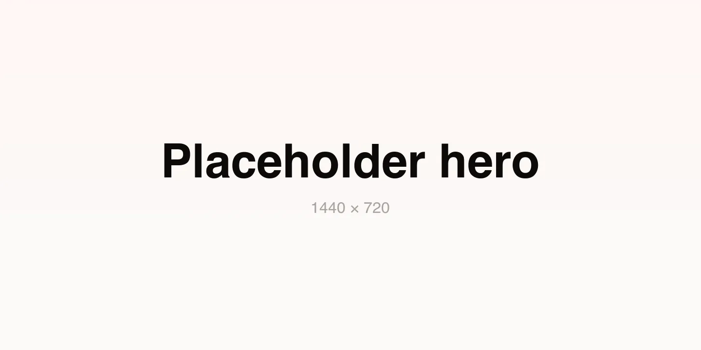 Placeholder hero image